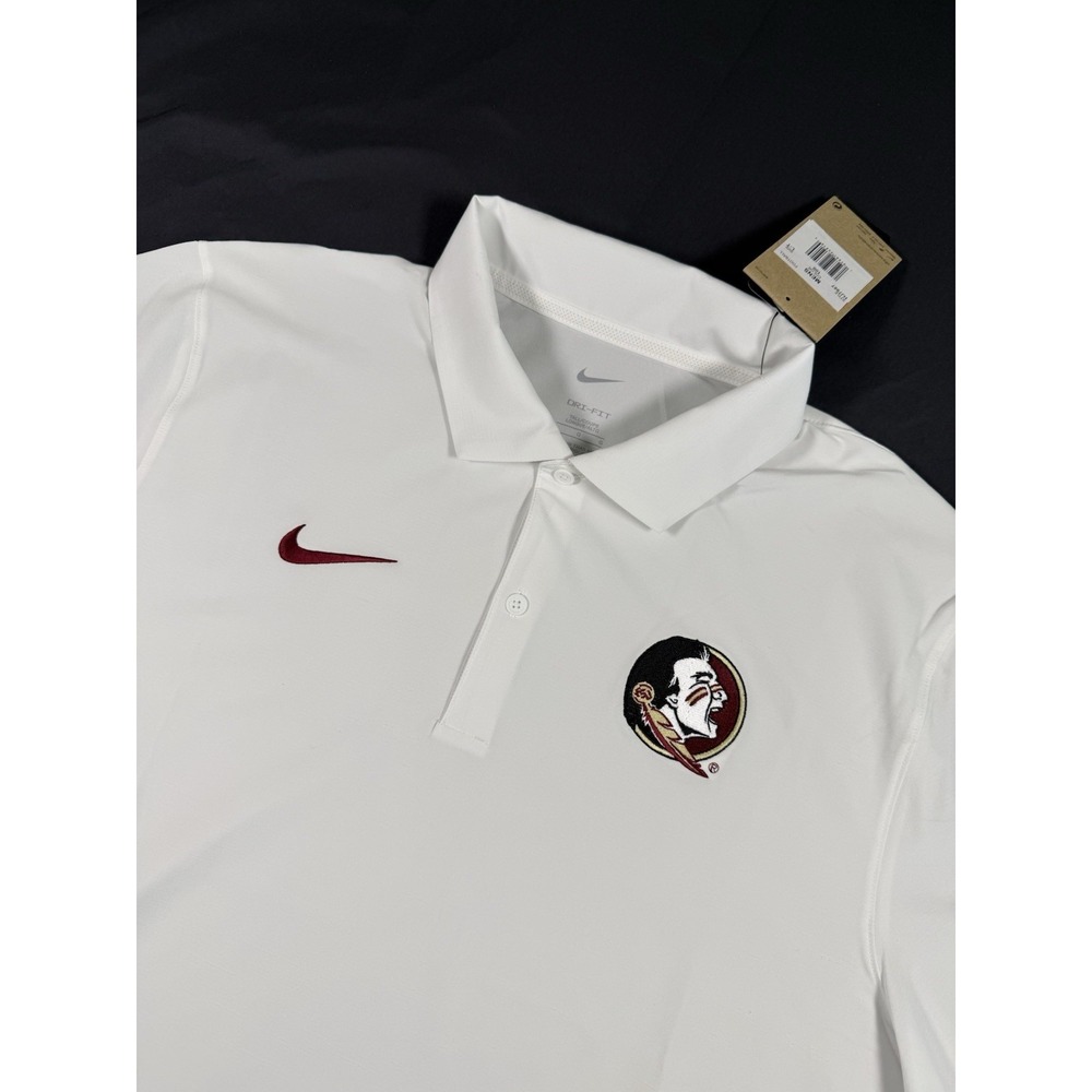 Nike Florida State Seminoles Shirt Mens LT Dri-Fit Official On Field Polo Golf